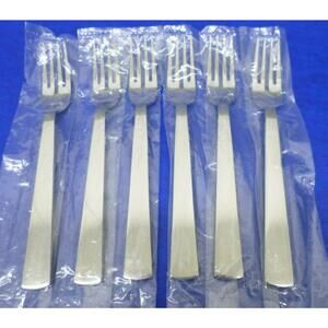 6 - WMF Cromargan ROYAL Wide Handle Glossy 18/10 Stainless Flatware SALAD FORKS